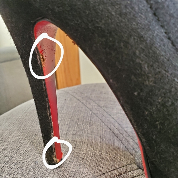 CHRISTIAN LOUBOUTIN | Loubout 150 Black Peep Toe Military Heeled Booties (9 US) - Picture 11 of 14